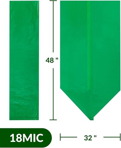 UMT Plastar 200 Count Compostable Trash Bags 30-33 Gallon, 32 x 38 Inch Biodegradable Garbage Bags 18 Micron, Green Eco Friendly Kitchen & Household Trash Bags in Kuwait