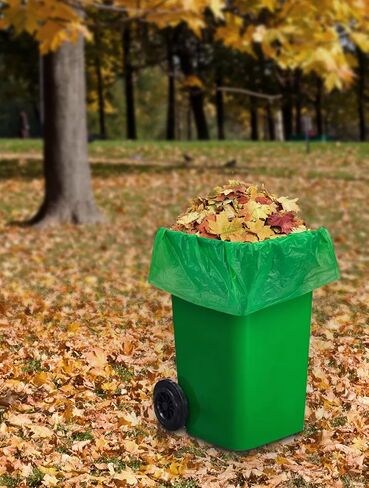 UMT Plastar 200 Count Compostable Trash Bags 30-33 Gallon, 32 x 38 Inch Biodegradable Garbage Bags 18 Micron, Green Eco Friendly Kitchen & Household Trash Bags in Kuwait