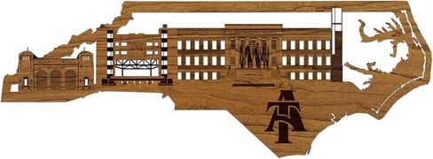 LazerEdge West Virginia Mountaineers WVU Skyline Wooden Wall Art Décor - Handcrafted from Cherry Wood - Standard Size - Officially Licensed Product in Saudi Arabia