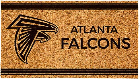 Team Sports America NFL Atlanta Falcons Natural Coir Door Mat | Indoor and Outdoor Entryway | 28 x 16 Inches | Non Slip Back | Welcome Floor Mats | Muddy Dog Paws | Front Door Entrance Home Décor in Saudi Arabia