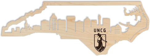LazerEdge West Virginia Mountaineers WVU Skyline Wooden Wall Art Décor - Handcrafted from Cherry Wood - Standard Size - Officially Licensed Product in Saudi Arabia