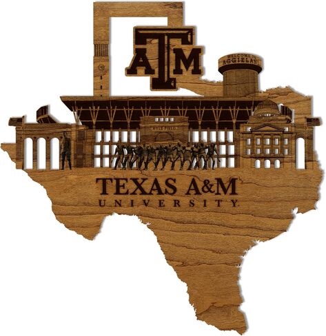 LazerEdge West Virginia Mountaineers WVU Skyline Wooden Wall Art Décor - Handcrafted from Cherry Wood - Standard Size - Officially Licensed Product in Saudi Arabia