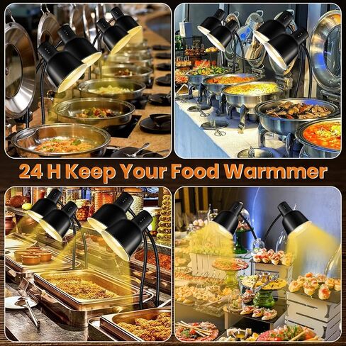 Food Heat Lamp, Commercial Food Warmer 550W Dual Head Heat Lamp for Food, Stainless Steel Catering Food Warming Lamp for Kitchen Restaurant Cafeteria in Saudi Arabia