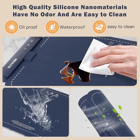 Upgraded Graphene Food Warming mat, 10s Fast Heating, 6-Level Temperature Control, Oil-Proof & Waterproof, Ideal for Home Gatherings & Holiday in Saudi Arabia