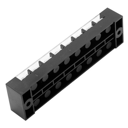 SYOWADA 8Pcs 8 Position Terminal Block, Screw Terminal Block with Cover, Busbar Terminal Block 600V 25A Double-Row Insulation with Connection Strip in Saudi Arabia
