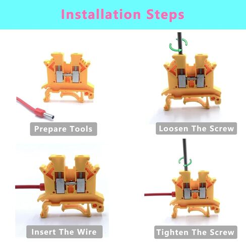مجموعة كتل طرفية للسكك الحديدية DIN UK2.5B 32A 690V - كتل طرفية 30 قطعة، مجموعة السكك الحديدية، كتل طرفية معزولة لأسلاك آمنة وسهلة in Kuwait
