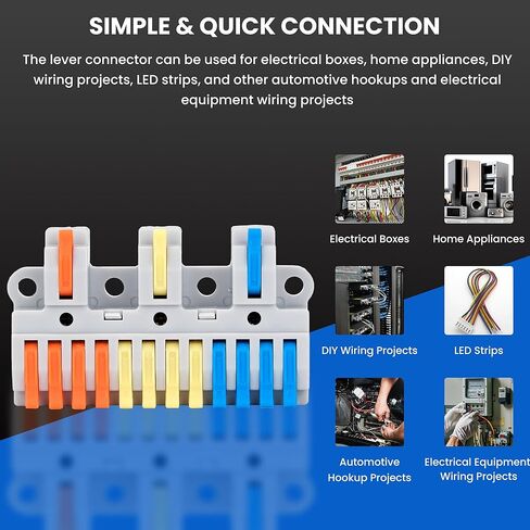 4PCS DIN Rail Terminal Blocks - 600V 32A Electrical Connectors, Flame-Retardant PC Material for Industrial Control Cabinet Wiring, 28-12AWG (3 in 12 Out) in Saudi Arabia