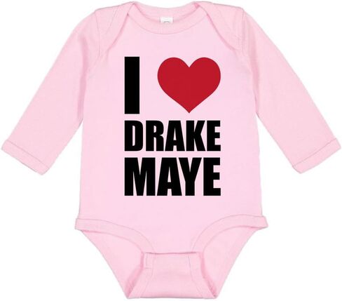 I Heart Drake Maye Long Sleeve Baby Infant Bodysuit in Saudi Arabia