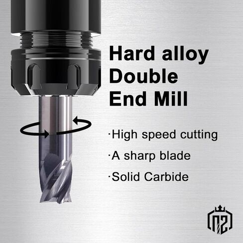 مجموعة مطاحن نهاية مربعة من الكربيد NZ 4 فلوت 1/4 بوصة مع طلاء AlTiN، مطحنة نهاية مزدوجة HRC45 لأداة تصنيع الفولاذ، الفولاذ المروي، الفولاذ المقاوم للصدأ، سبائك التيتانيوم، الحديد الزهر، 5 قطع in Kuwait