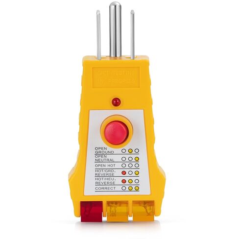 GAYA Grounding Outlet Tester Earthing for Grounding Products, Electric Outlet Testing Plug in, GFCI Test, Receptacle and Plug Testers, Circuit, Ground, GFCI Outlet, Socket Power Check in Kuwait