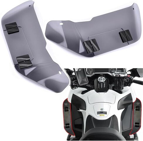 PANICAL Management for Honda Goldwing Smoked Wide Wind Deflector Side GL1800 GL1800B F6B 2018-2025 Wind Fairing Windshield Adjustable Air Deflector Side Air (Grey Black Wind Fairing) in Saudi Arabia