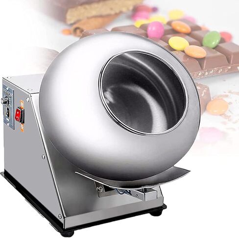 Automatic Chocolate Panning Machine, Small Commercial Sugar Coating Equipment, Coater for Chocolate Polishing and Drying, 300mm in Saudi Arabia