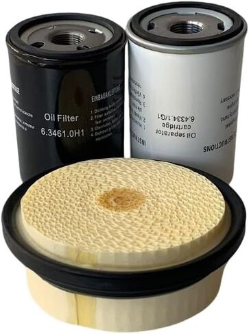 طقم الفلتر 6.4334.1 فاصل الزيت 6.3461.0 فلتر الزيت 6.4212.0 فلتر الهواء، متوافق مع استبدال ضاغط الهواء NIKAOLK in Kuwait