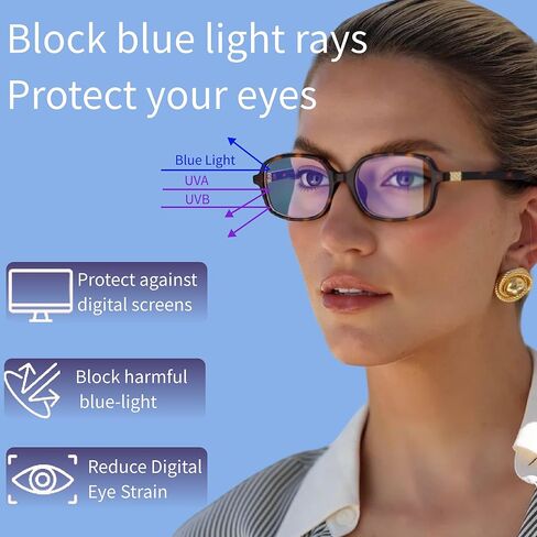 Retro Rectangle Blue Light Blocking Glasses for Women 90s Fake Eyeglasses Y2K Fashion Computer Glasses Tortoise Frame in Kuwait
