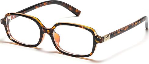 Retro Rectangle Blue Light Blocking Glasses for Women 90s Fake Eyeglasses Y2K Fashion Computer Glasses Tortoise Frame in Kuwait
