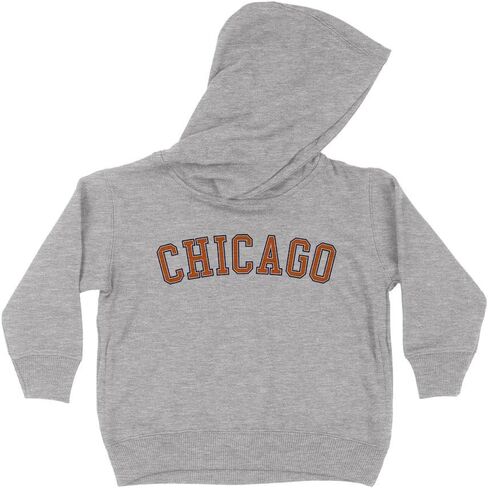TeesAndTankYou Orange Chicago Kids Hoodie Sweatshirt Toddler in Saudi Arabia