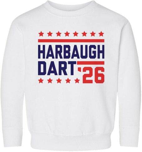 TeesAndTankYou Stars Harbaugh Dart 2026 Kids Sweatshirt Toddler in Saudi Arabia