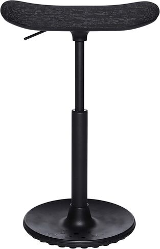 TOPSTAR Sitness H2 Work Stool, Standing Aid, Swivel Stool, Skateboard Seat, Height Adjustable, Fabric Cover, Polyester, Black in Saudi Arabia