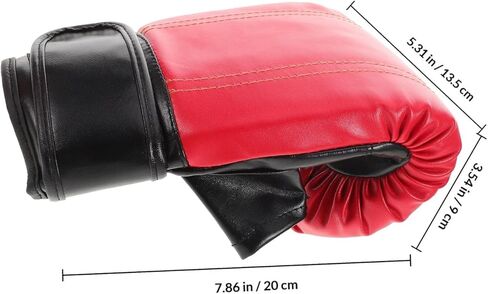FAVOMOTO Boxing Training Gloves Muay Thai Half Finger Sparring Mitts Pu Leather Red Youth Adult Gym Workout Bag Gloves in Saudi Arabia