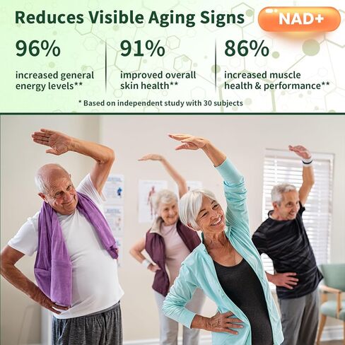 NAD Supplement, Liposomal Nicotinamide Riboside Resveratrol 250mg, NMN Alternative, High Purity NAD Supplement for Women & Men, Anti-Aging, Cellular Energy, Mental Focus - 60 Capsules in Saudi Arabia
