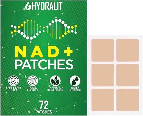 NAD+ Patches for Men & Women with NMNH Resveratrol Hyaluronic Acid & CoQ10 Energy Wellness Formula for Cellular Health Metabolism Recovery Mental Clarity Aging Support 72 Pack in Saudi Arabia
