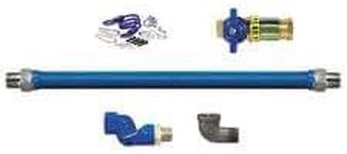 Model 16100BPQSR48 1" ID (1-1/4" OD) Blue Hose Moveable Foodservice Gas Connector + Swivel MAX (48" Length) in Kuwait