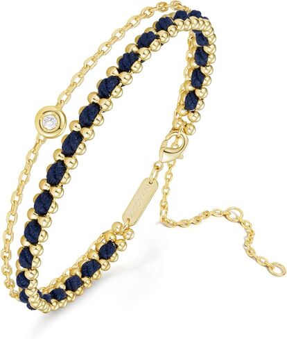 KissYan Gold Bracelet for Women, Adjustable Sports String Bracelet, 14K Gold Plated Colorful Rope Stackable Bracelet, Athletic Beach Handmade Jewelry Gift in Saudi Arabia