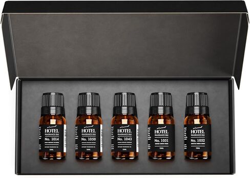 AirScent Iconic Hotel Diffuser Oil 5-Pack Gift Set - Inspired by 5-Star Hotel Signature Scents - Fragrance Oils for Ultrasonic and Waterless Diffusers and Crafting - 10 mL, 0.34 fl oz Glass Bottles in Saudi Arabia