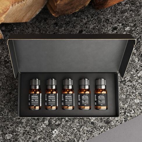 AirScent Iconic Hotel Diffuser Oil 5-Pack Gift Set - Inspired by 5-Star Hotel Signature Scents - Fragrance Oils for Ultrasonic and Waterless Diffusers and Crafting - 10 mL, 0.34 fl oz Glass Bottles in Saudi Arabia