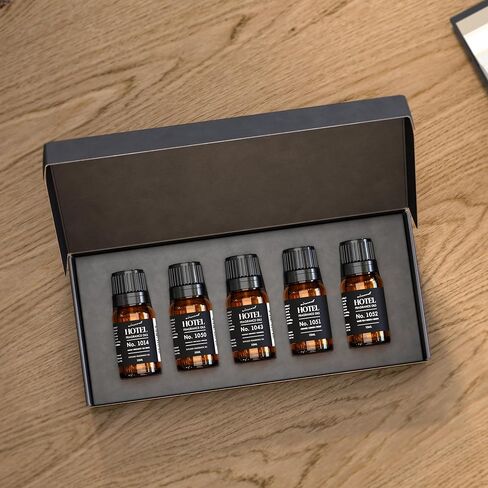 AirScent Iconic Hotel Diffuser Oil 5-Pack Gift Set - Inspired by 5-Star Hotel Signature Scents - Fragrance Oils for Ultrasonic and Waterless Diffusers and Crafting - 10 mL, 0.34 fl oz Glass Bottles in Saudi Arabia
