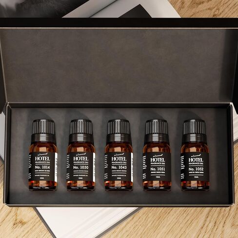 AirScent Iconic Hotel Diffuser Oil 5-Pack Gift Set - Inspired by 5-Star Hotel Signature Scents - Fragrance Oils for Ultrasonic and Waterless Diffusers and Crafting - 10 mL, 0.34 fl oz Glass Bottles in Saudi Arabia