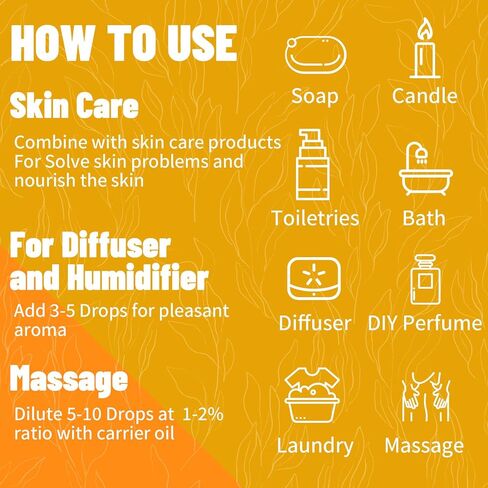 مجموعة الزيوت العطرية للناشر للمنزل، اللافندر، النعناع، ​​شجرة الشاي، الأوكالبتوس، البرتقال in Kuwait