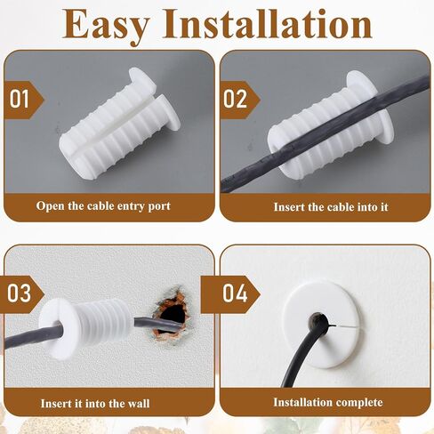 6Pcs 3/4 Inch Cable Grommet for Starlink Wall Grommets for Cables Anti-Slip Grommet Kit 19mm Dia Waterproof Cable Pass Through Bushing Grommets Applicable to Starlink Ethernet/TV Wires Cord Protection in Kuwait