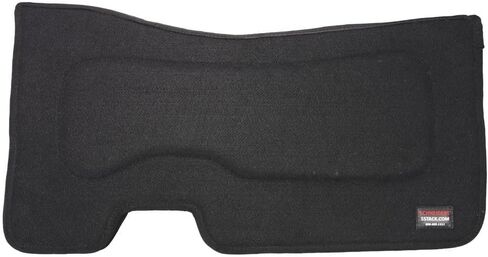 Schneiders Contoured Support Western Pad Liner | Horse Saddle Pad Liner with Memory Foam | Wither Relief | 5/8" Felt Wool Support for Western Riding | Color Black | Size 32 x 32 in Saudi Arabia