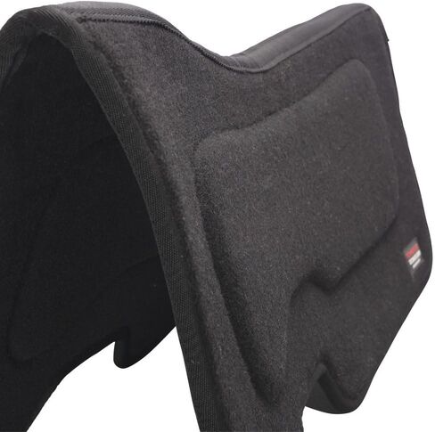 Schneiders Contoured Support Western Pad Liner | Horse Saddle Pad Liner with Memory Foam | Wither Relief | 5/8" Felt Wool Support for Western Riding | Color Black | Size 32 x 32 in Saudi Arabia