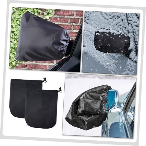 OUNONA 2pcs Windproof Oxford Cloth Rearview Mirror Cover Car for Compact Stylish Design Fits Standard Rear against Wind Weather in Saudi Arabia