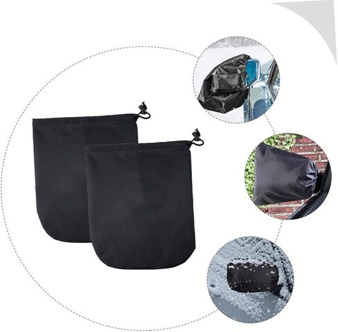 OUNONA 2pcs Windproof Oxford Cloth Rearview Mirror Cover Car for Compact Stylish Design Fits Standard Rear against Wind Weather in Saudi Arabia