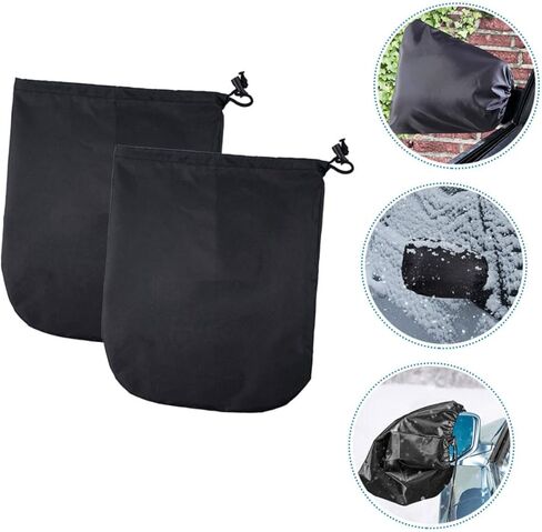 OUNONA 2pcs Windproof Oxford Cloth Rearview Mirror Cover Car for Compact Stylish Design Fits Standard Rear against Wind Weather in Saudi Arabia