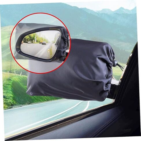 OUNONA 2pcs Windproof Oxford Cloth Rearview Mirror Cover Car for Compact Stylish Design Fits Standard Rear against Wind Weather in Saudi Arabia