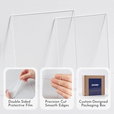 Professional-Grade Cast Acrylic Sheet 1/8" (3mm) | Clear PMMA Plexiglass Panel for CNC Machining, Laser Cutting, Sign Making, Displays & DIY Projects (4"x6") in Saudi Arabia