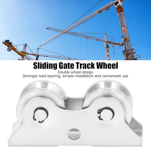 2pcs V Groove Pulley Wheel, V Groove Wheel Stainless Steel Heavy Duty Wire Rope Pulley Block Sliding Gate Rollers, Sliding Gate Rollers for Industrial Machines, Sliding Gates in Saudi Arabia