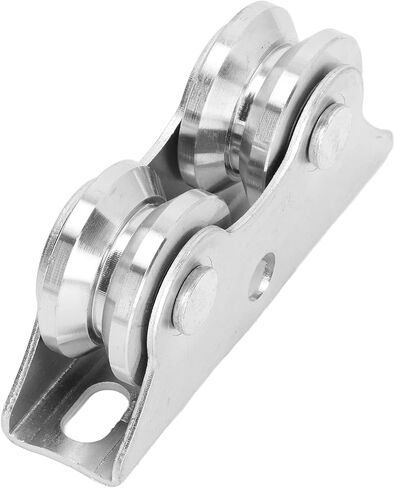 2pcs V Groove Pulley Wheel, V Groove Wheel Stainless Steel Heavy Duty Wire Rope Pulley Block Sliding Gate Rollers, Sliding Gate Rollers for Industrial Machines, Sliding Gates in Saudi Arabia