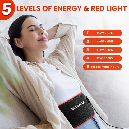 Red Light Therapy Belt, Infrared Light Therapy, 3-in-1 LED Bead, Pain Relief, red-Light Therapy for Dogs, Shoulder, Back, Knee in Kuwait