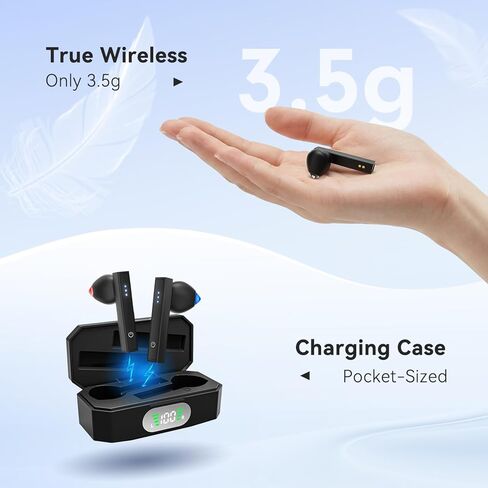 Red Light & Blue Light Therapy for Ears, 7-Mode Ear Light Therapy Device for Daily Care, Portable Light-weight Soothing Earbuds, Hands-Free Design, Rechargeable Light Therapy with Rechargeable Case in Saudi Arabia