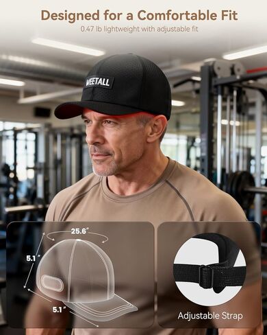 قبعة لاسلكية بإضاءة حمراء، قبعة شعر لاسلكية بإضاءة حمراء مع بطارية قابلة لإعادة الشحن بقدرة 2000 مللي أمبير في الساعة، مؤقت ذكي وجهاز تحكم، هدايا للرجال والنساء (أسود غامق) in Kuwait