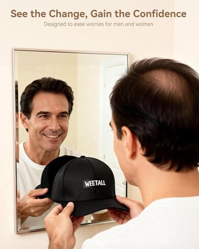 قبعة لاسلكية بإضاءة حمراء، قبعة شعر لاسلكية بإضاءة حمراء مع بطارية قابلة لإعادة الشحن بقدرة 2000 مللي أمبير في الساعة، مؤقت ذكي وجهاز تحكم، هدايا للرجال والنساء (أسود غامق) in Kuwait