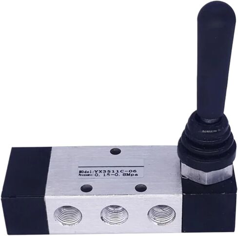 3 Position 5 Port Manual Pneumatic Control Valve, 5/3 Way Hand Controlled Switch Lever Operated Tire Changer, 1pc in Kuwait