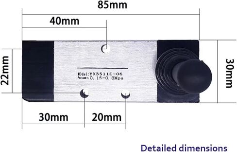 3 Position 5 Port Manual Pneumatic Control Valve, 5/3 Way Hand Controlled Switch Lever Operated Tire Changer, 1pc in Kuwait