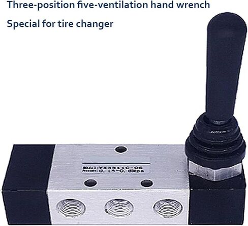 3 Position 5 Port Manual Pneumatic Control Valve, 5/3 Way Hand Controlled Switch Lever Operated Tire Changer, 1pc in Kuwait