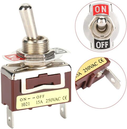 Toggle Switch Valve Durable Hand Controlled Valve for Mechanical Enthusiasts 5PCS 6.3 Quick Pins 1021 MiniToggle Switch ON OFF for DIY Projects in Saudi Arabia